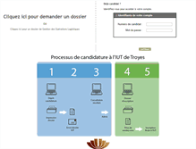 Tablet Screenshot of candidatures.iut-troyes.univ-reims.fr